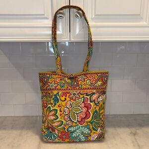 Vera Bradley Tote Bag Purse Provencal Paisley Quilted Cotton Shoulder Bag
